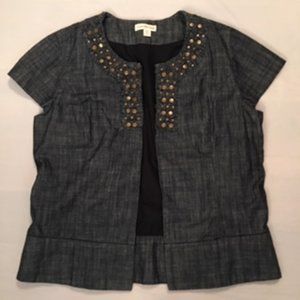 Short Sleeve Denim Jacket -Size 14